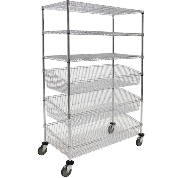 Combo Unit, 4 Basket, 3 Shelf, 24x36x80
